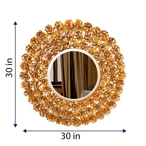 Decorative Mirror - Golden Rose Garden – Flair Glass