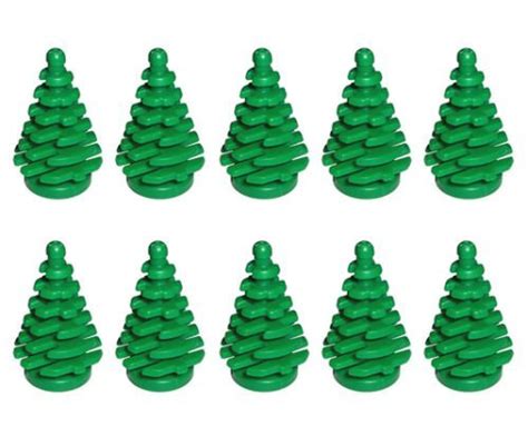 Buy LEGO NEW 10 pcs GREEN PINE TREE SMALL 2x2x4 Plant Christmas City ...