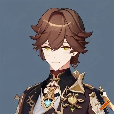 Genshin Impact male character in princely attire on Craiyon