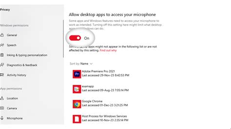 How do I give access to the microphone on my device?