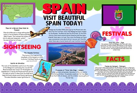 Create a Poster About Spain | Tourism Promotion | Geography Poster ...