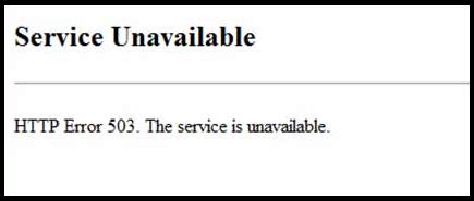 Image result for HTTP 503 Error Fix