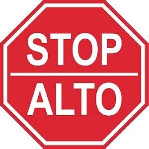 "Stop/Alto” – 22in Durable Floor Sign by Graphical Warehouse Vibrant ...