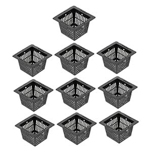 Yardenfun 10pcs Square Net Pot Green Planting Baskets for Hydroponic ...