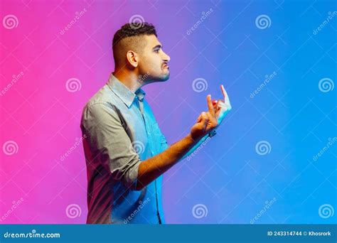 Man Showing Middle Finger and Asking To Get Off Expressing Negativity ...