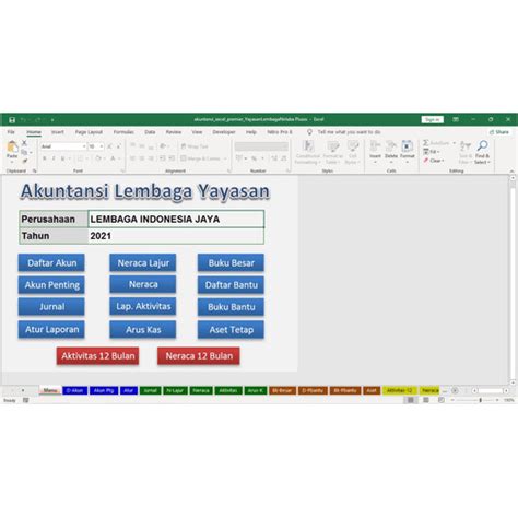 Jual PROGRAM APLIKASI AKUNTANSI LAPORAN KEUANGAN YAYASAN VERSI EXCEL ...
