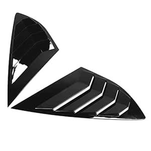 NEE Side Window Louver, ABS High Strength Gloss Black Air Vent Scoop ...