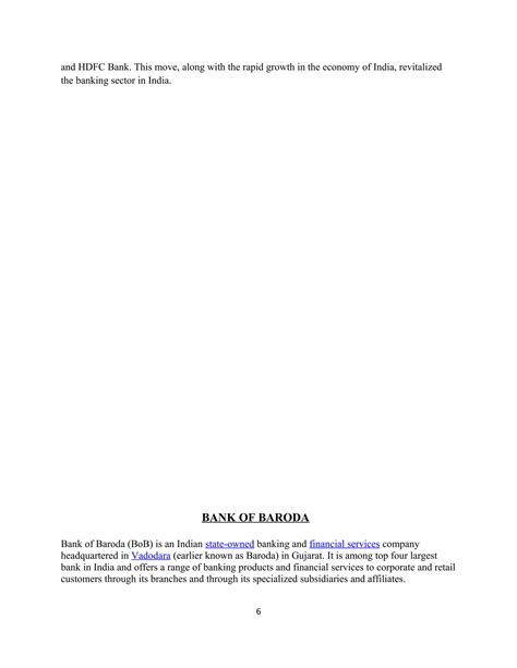 Project on Bank of Baroda | DOC