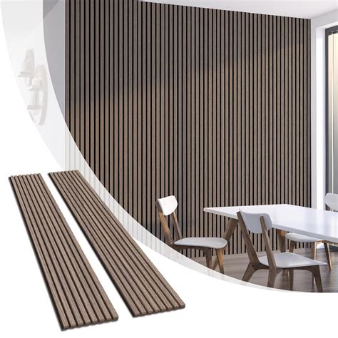 Olanglab Wood Slat Wall Panels, Wooden Acoustic Wall Panels, 94.5"x12.6 ...