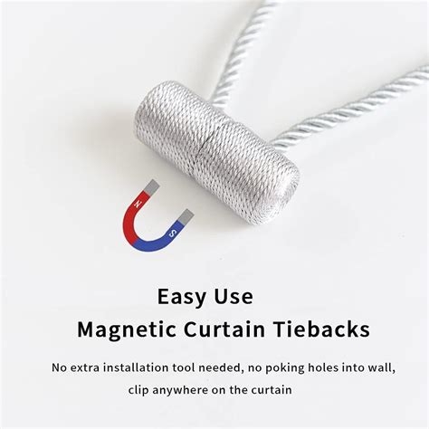 Buy XDerlin Magnetic Curtain Tiebacks Holdbacks VS Strong Magnet 16 ...