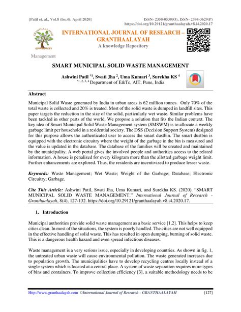 Image result for Abstract On Municipal Solid Waste Management