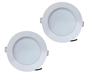 Buy BENE® Blaze Virgin Plastic Round Ceiling Light (White, 7w Pack of 2 ...