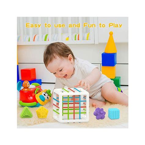 Shape Sorter Montessori Educational Toys With 6 Blocks - Multicolor (1 ...