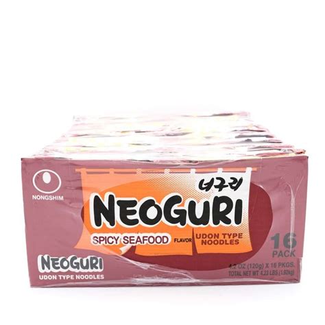 Nongshim Neoguri Spicy Seafood Udon Instant Noodles (16 pack) - 4.2 oz ...