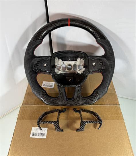 Carbon Fiber Steering Wheel For 2015-20 Dodge Challenger Charger RT SRT Hellcat for Sale ...