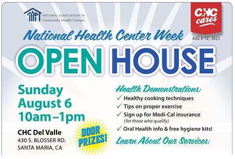 CHC-Santa Maria Open House To Celebrate National Health Center Week - CHCCC