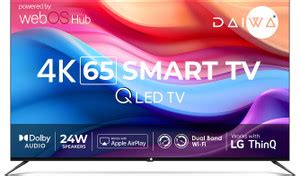 Daiwa 165 cm (65 inch) QLED Ultra HD (4K) Smart WebOS TV with Bezelless ...