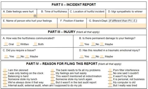 Printable Hurt Feelings Report Pdf - Printable Free Templates