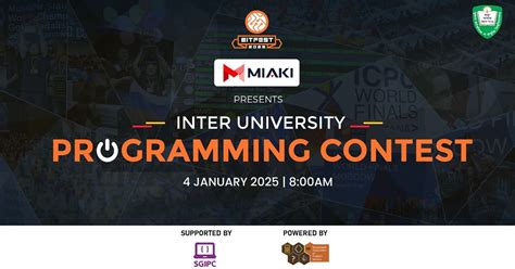 Miaki Presents Inter University Programming Contest | BitFest 2025 ...