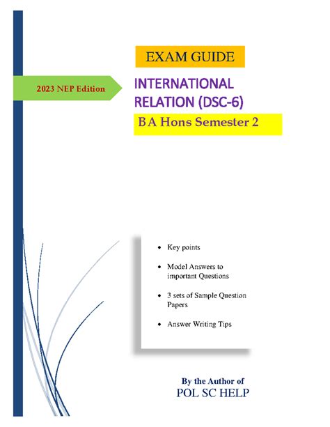 IR BA Hons Semester 2 Exam Guide: Key Points & Model Answers 2023 - Studocu