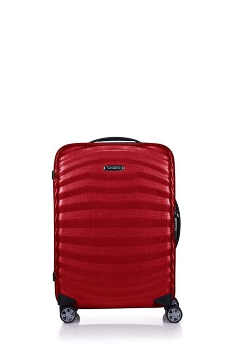 Samsonite Lite Shock Sport Spinner 55 20 Cabin Luggage Unisex Chili Red