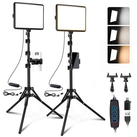 NiceVeedi 2-Pack Led Video Light Kit,Studio Light,2800-6500K Dimmable ...