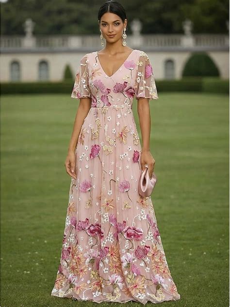 A-Line Dress Floor Length Party Dress Cocktail Dress Mother of the ...