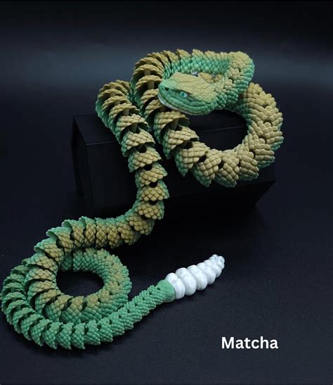 3D Printed Snake Toy, Rattle Snake Desktop Toy, 3D Snake Decor ...