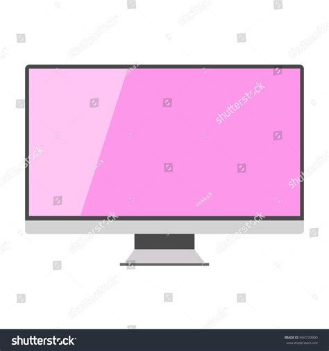 Modern Flat Pink Screen Computer Monitor Stock Vector (Royalty Free ...