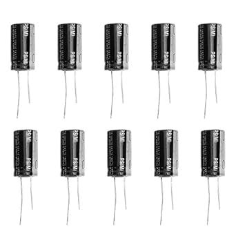 10 Pcs Black Electrolytic Capacitors, 35V 4700μF Aluminium Electrolytic ...