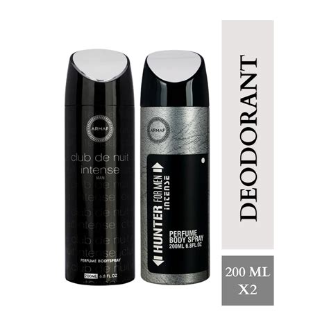 Armaf Club De Nuit Intense Man & Hunter Intense Deodorants for Men - 2 ...