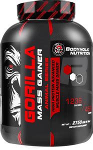 BODYHOLIC NUTRITION GORILLA MASS GAINER HIGH PROTEIN ADVANCE MUSCLE ...