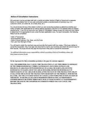 Fillable Online 11+ Cancellation Notice Templates - Free Sample ...