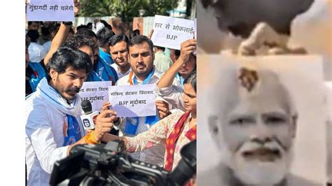 Rajasthan: NSUI Burns PM Modi's Effigies After ED Raids Congress State ...