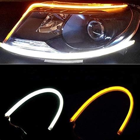 Strip LED DRL Daytime Running Light Sequential Turn Signal Lights for ...