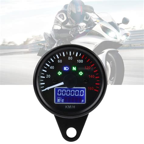 Motorcycle Speedometer Waterproof, Universal 0~160KM/H Digital LED LCD ...