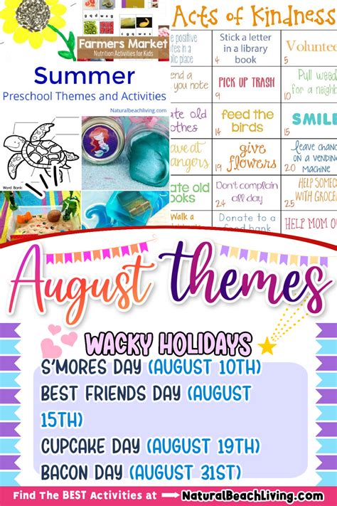 August Calendar Theme Ideas - Calendars 2025