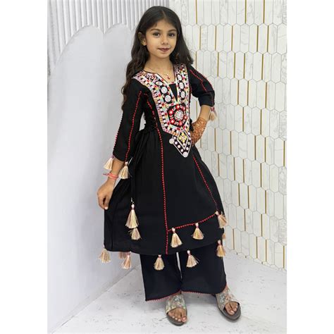Navratri Garba Kids Girls Kurti Palazzo Dress – mahezon