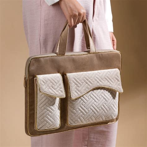 Laptop Bags - Shop Beige Laptop Bag For Men |Nestasia