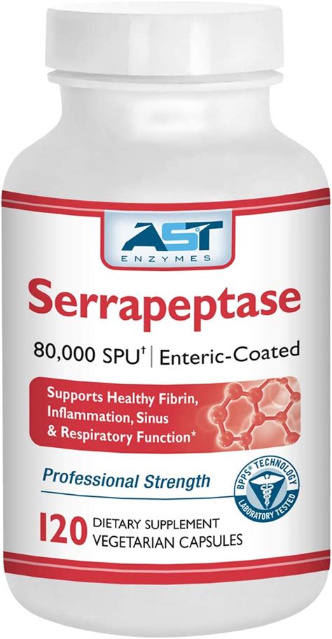Buy Serrapeptase 80,000 SPU – 120 Vegetarian Capsules - Premium Natural ...
