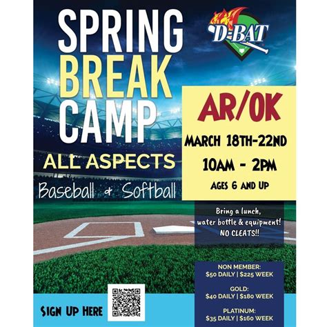 Spring Break Camp at D-BAT, D-BAT Fort Smith, 18 March to 22 March ...