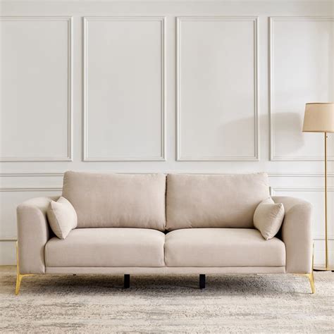 Buy Modern Radiance NXT Fabric 3-Seater Sofa with Cushions - Taupe from ...