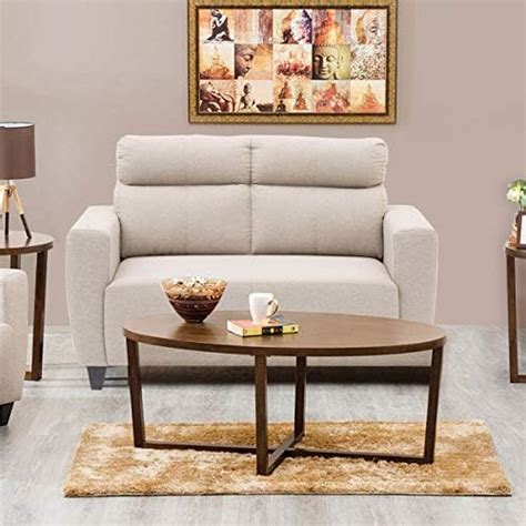 Home Centre Polyester Emily Fabric Sofa-2 Seater, Beige : Amazon.in ...