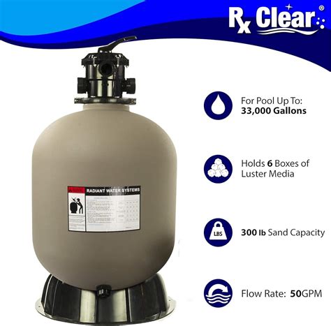 Rx Clear Radiant 24 Inch Sand Filter System | for India | Ubuy