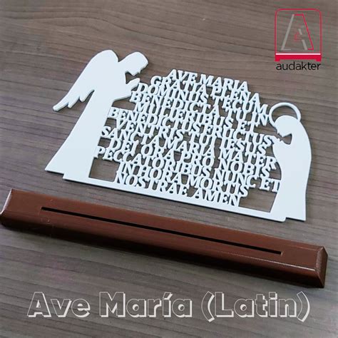 STL file Ave Maria (Latin) - 3D Decoracion 🪞 ・3D printing design to ...