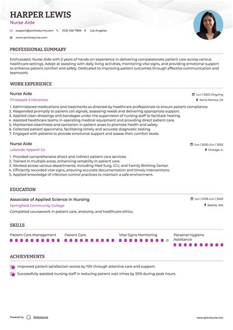 10+ Nurse Aide Resume Samples & Templates for 2025