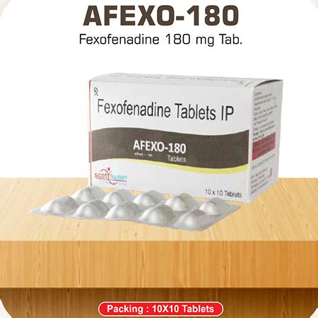 Afexo 180 - Fexofenadine 180 mg Tab. - Scothuman Lifesciences
