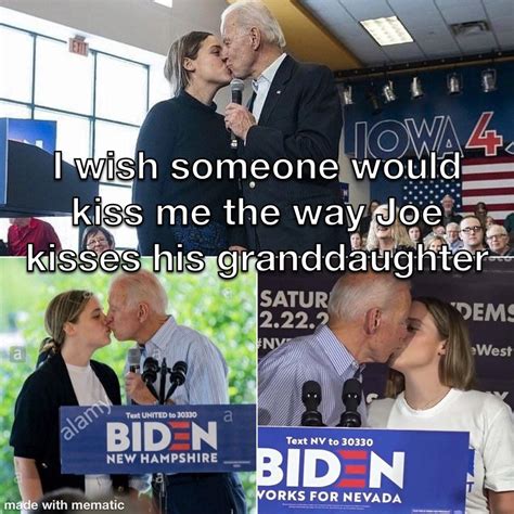 Is it normal? Kissing the granddaughter on lips?! : r/TheBidenshitshow