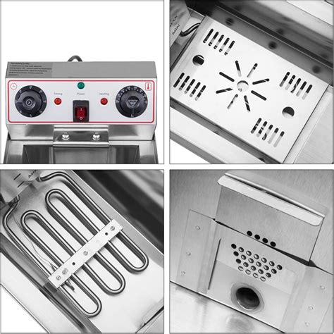 Buy Commercial Deep Fryers 11.8L 12.5QT Electric Kitchen Frying Pot ...