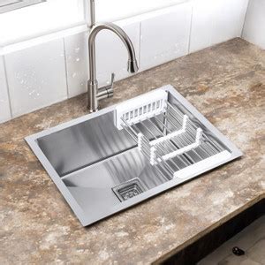 IEZEE Kitchen Sink 22x18x10 Single Bowl, 22 Inch, SS304, 16-Gauge ...